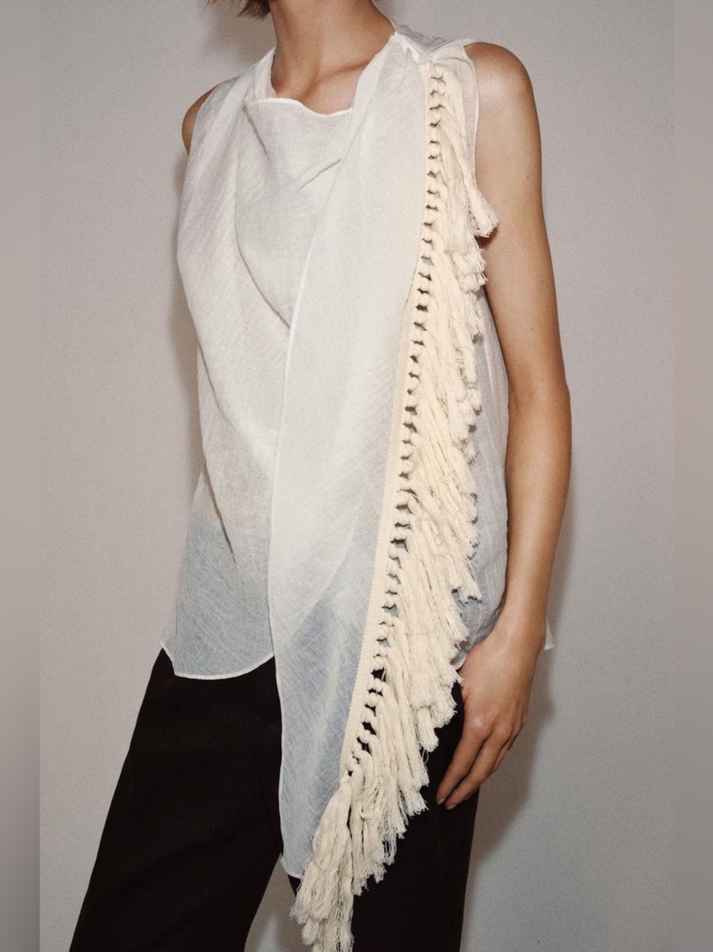ZARA FRINGED TOP ZW COLLECTION